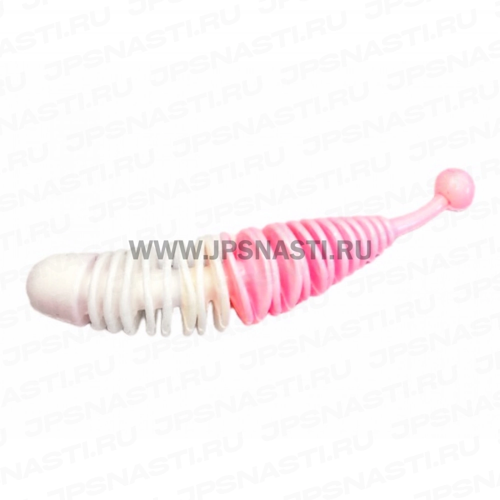 Силиконовые приманки Soorex Larva, 65 мм, сыр, белый / розовый