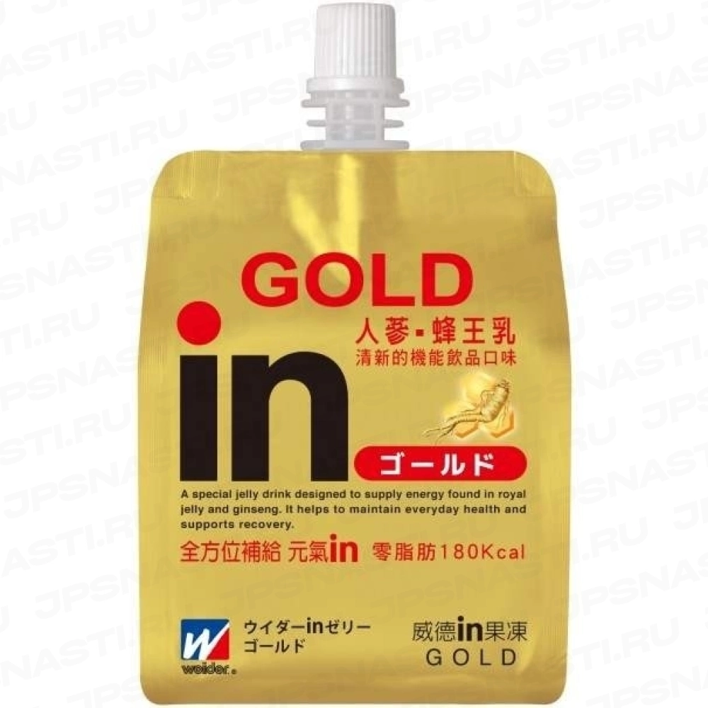 Концентрированное питьевое желе Morinaga In-Jelly Gold с женьшенем,180 мл