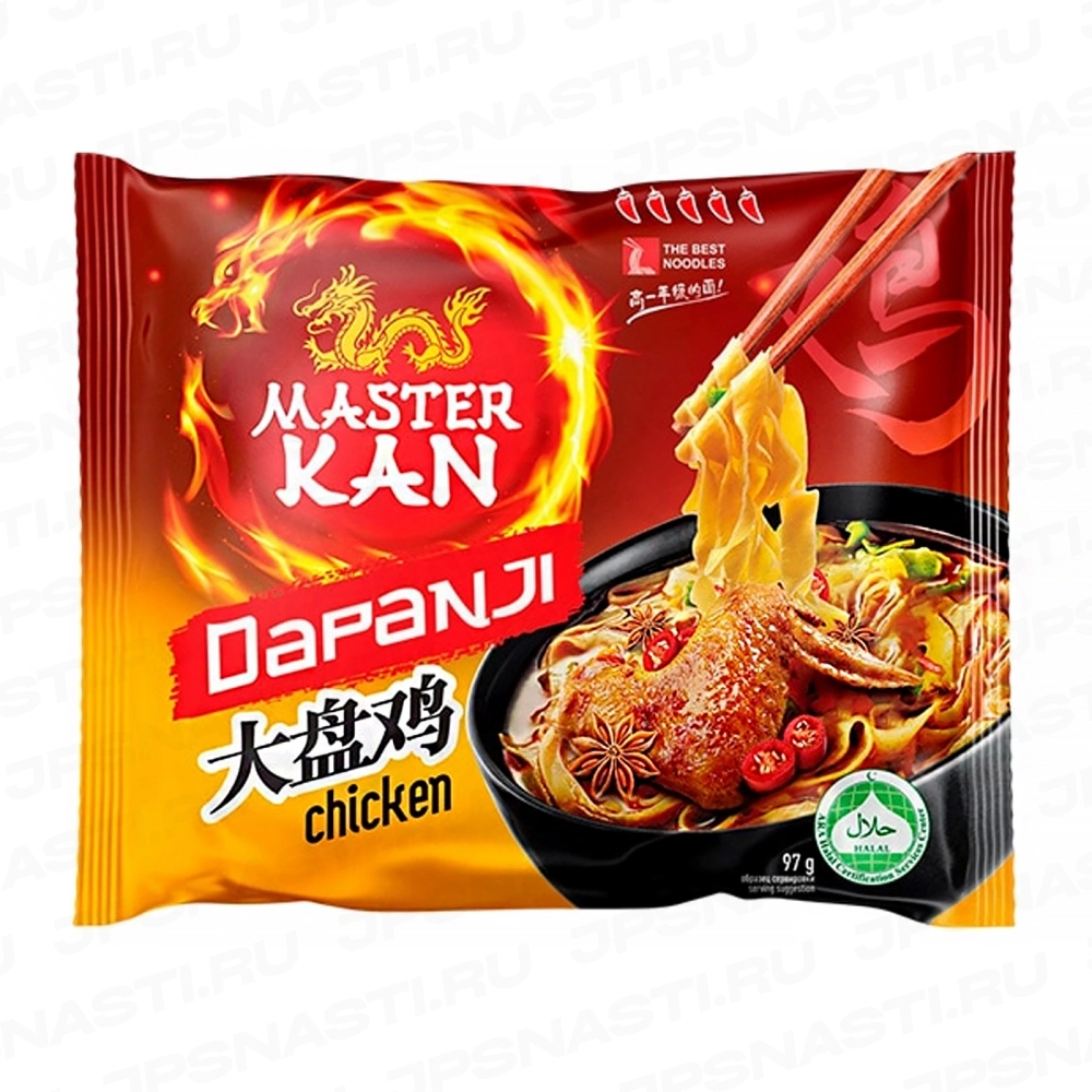 Лапша быстрого приготовления Master Kan Dapanji, курица, 97 г