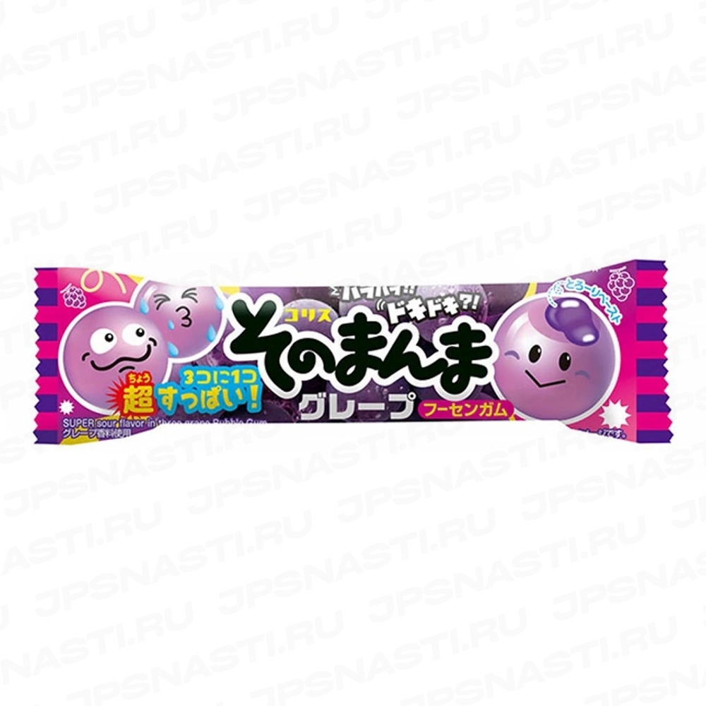 Жевательная резинка Coris Grape Bubble Gum (шары), 14.4 г