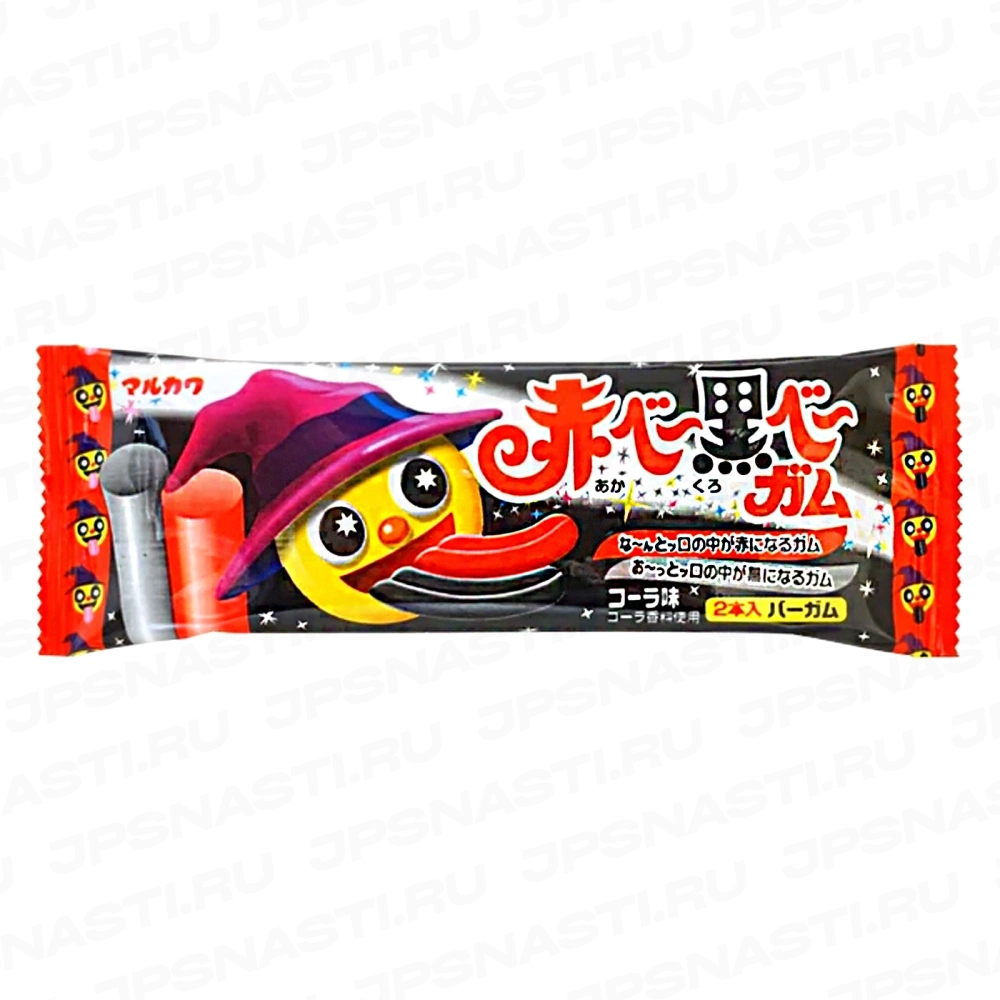 Японская жевательная резинка Marukawa Akabee+Kurobee, со вкусом Колы, 14 г