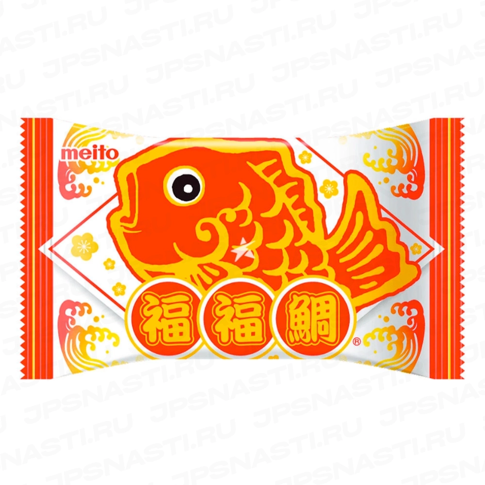 Печенье Tiyaki Puku-Puku Fish, из пористого шоколада с адзуки, 16.5 г