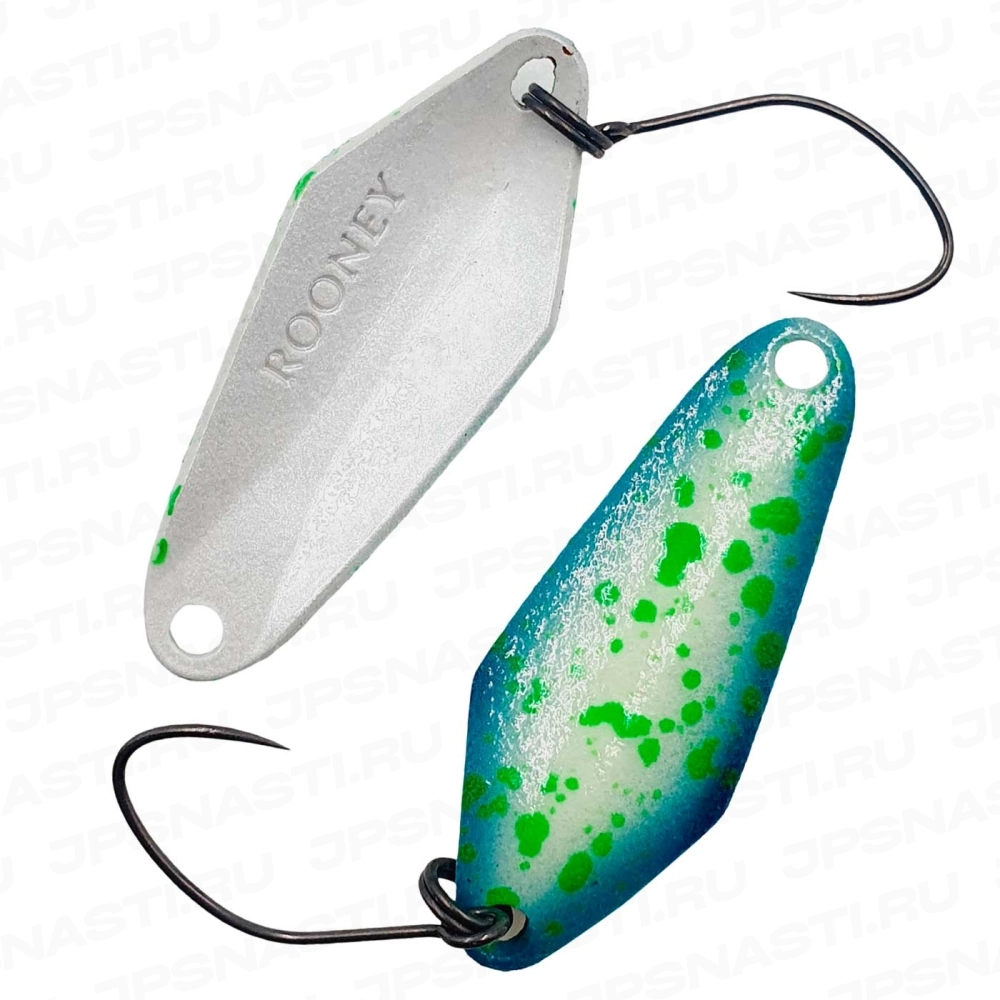 Колеблющаяся блесна Nories Masukurouto Rooney, 2.2 гр, RU064 Neon Mint (Glow)