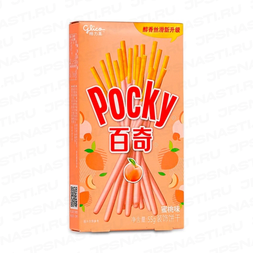 Японские палочки-печенье Pocky Glico Pocky, со вкусом персика, 55 г
