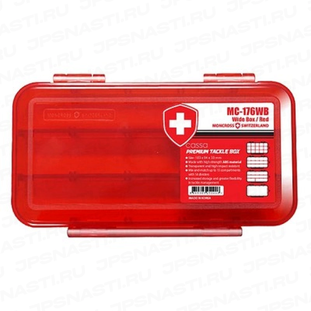 Коробка для приманок Moncross Tackle Box MC 176WB, Красный