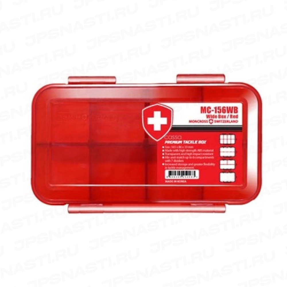 Коробка для приманок Moncross Tackle Box MC 156WB, Красный