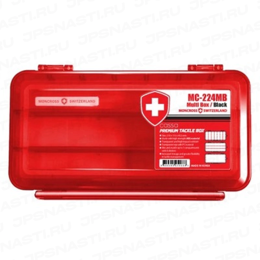 Коробка для приманок Moncross Tackle Box MC 224MB, Красный