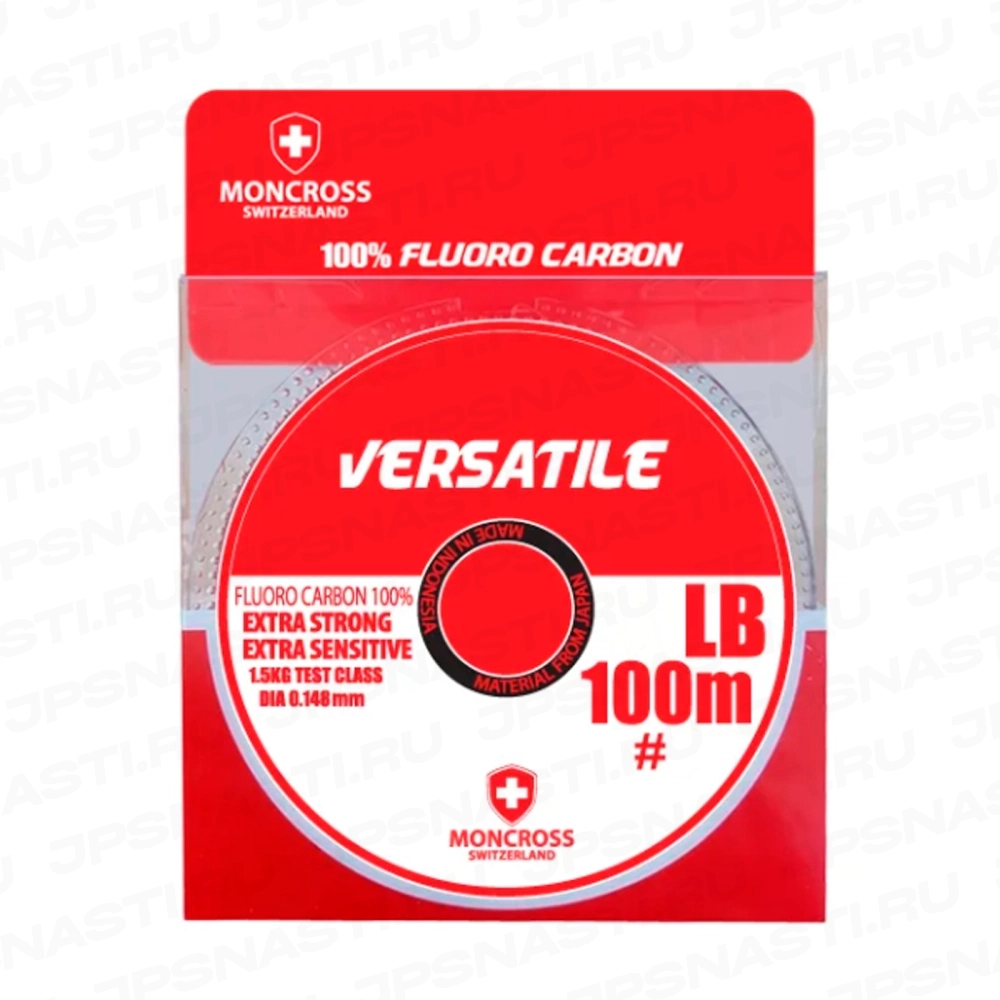 Флюорокарбон Moncross Versatile, #1, 100 м, прозрачный