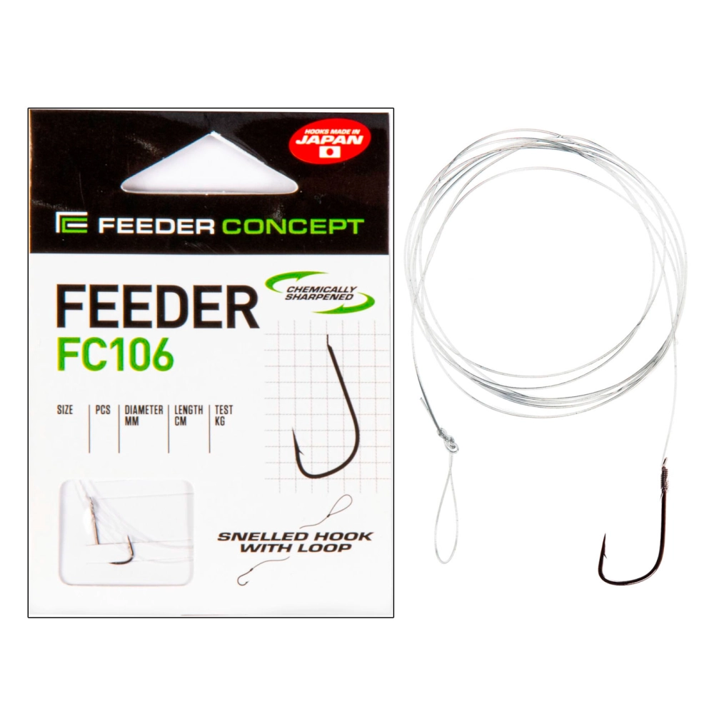 Крючки одинарные с поводком Feeder Concept FC106