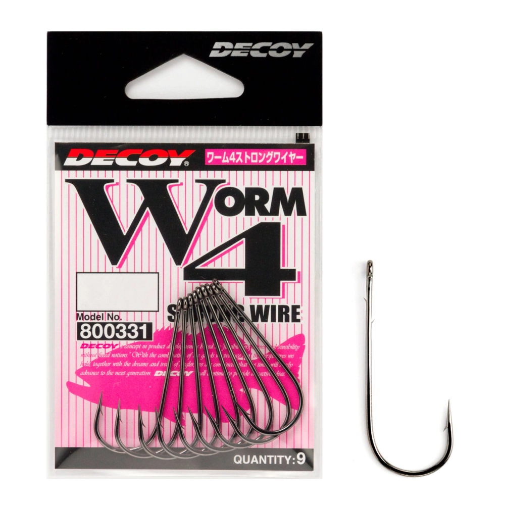 Крючки одинарные Decoy Worm 4 Strong Wire
