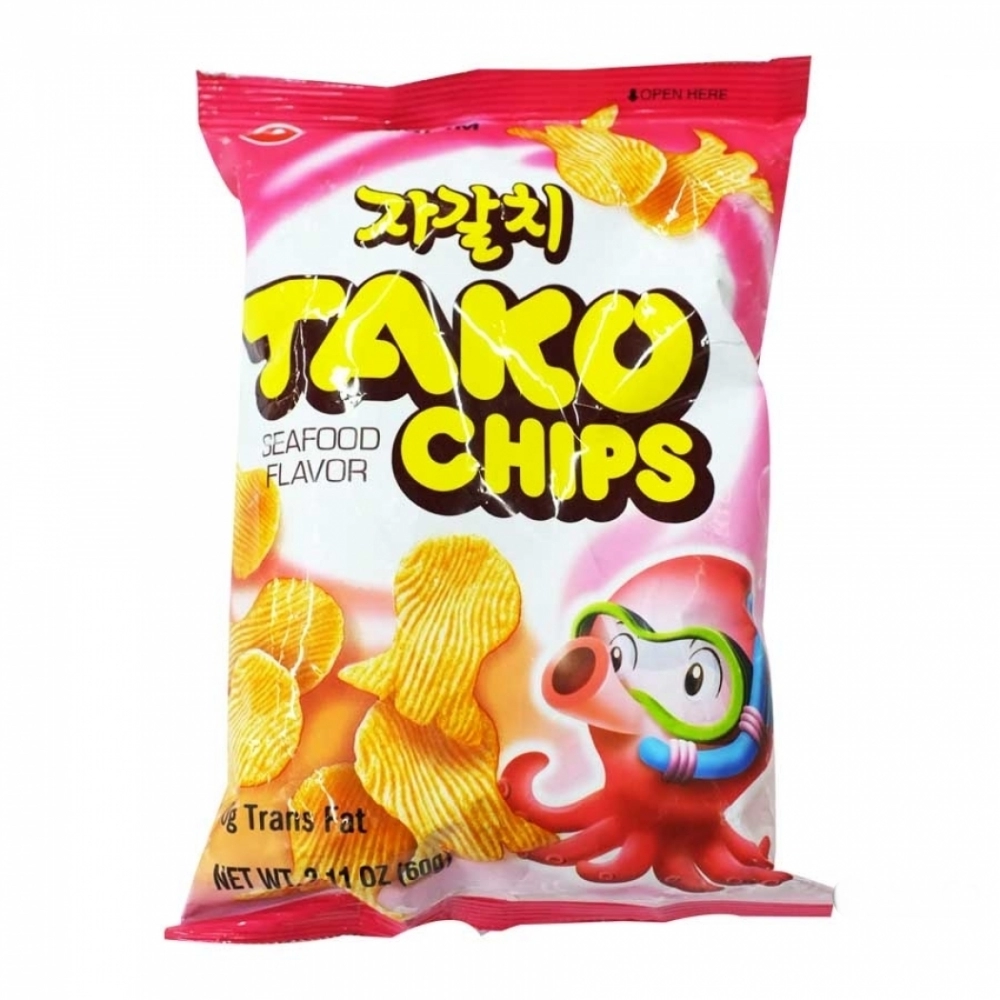 Чипсы Nongshim Tako Chips со вкусом осьминога, 60 г