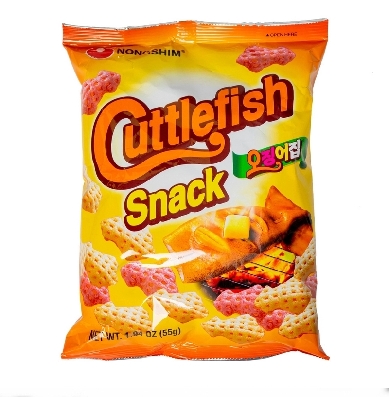 Чипсы Nongshim Cuttelfish Snack со вкусом кальмара, 55 г