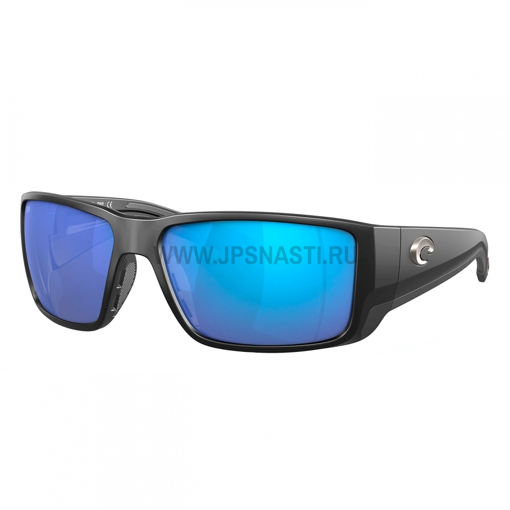 Очки поляризационные Costa Del Mar Blackfin PRO 580G, L, regular fit, matte black/blue mirror