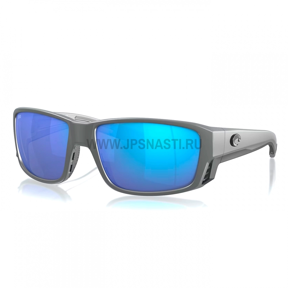 Очки поляризационные Costa Del Mar Tuna Alley PRO 580G, L, regular fit, matte gray/blue mirror