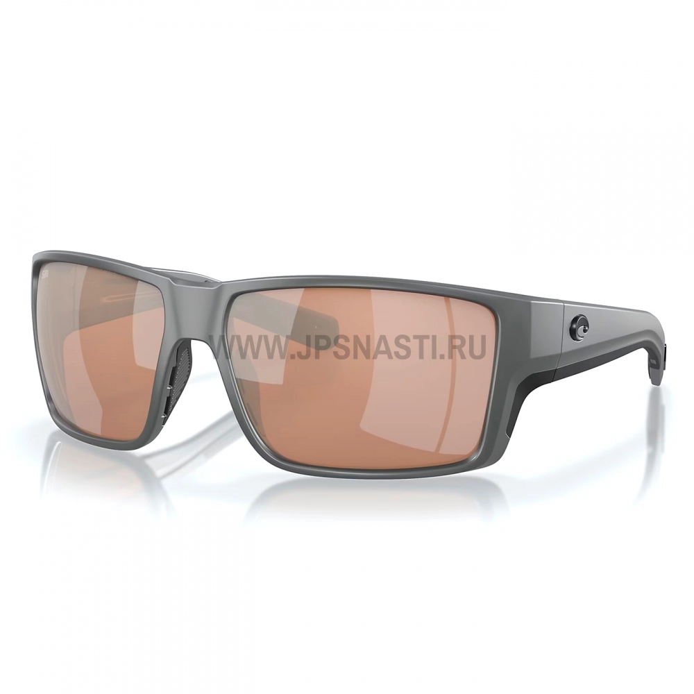 Очки поляризационные Costa Del Mar Reefton PRO 580G, XL, regular fit, matte gray/copper silver