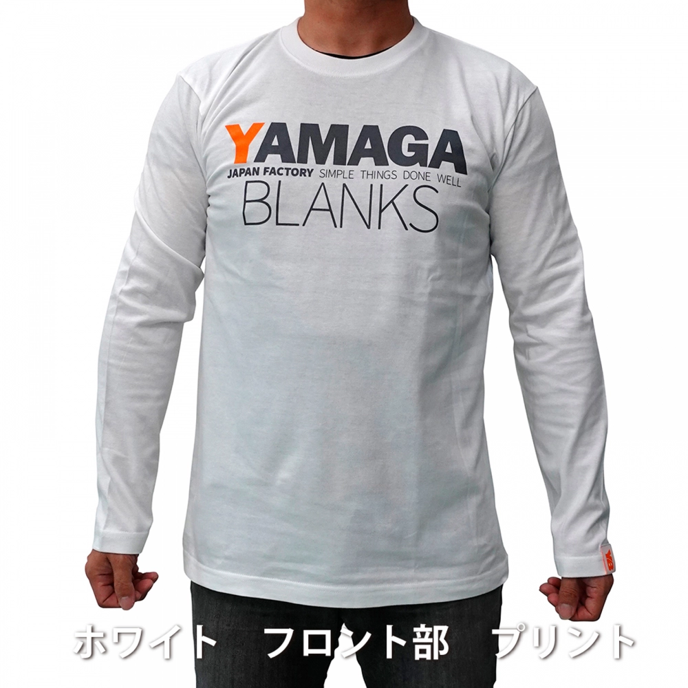 Футболка с длинным рукавом Yamaga Blanks Long Sleeve T-Shirt, white, M