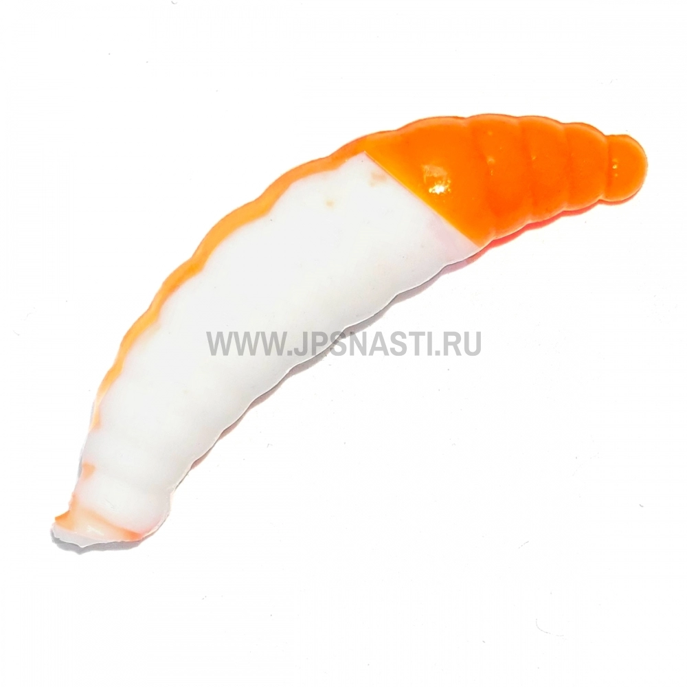 Силиконовые приманки Cool Place Maggot 1.6, белый/оранжевый, сыр