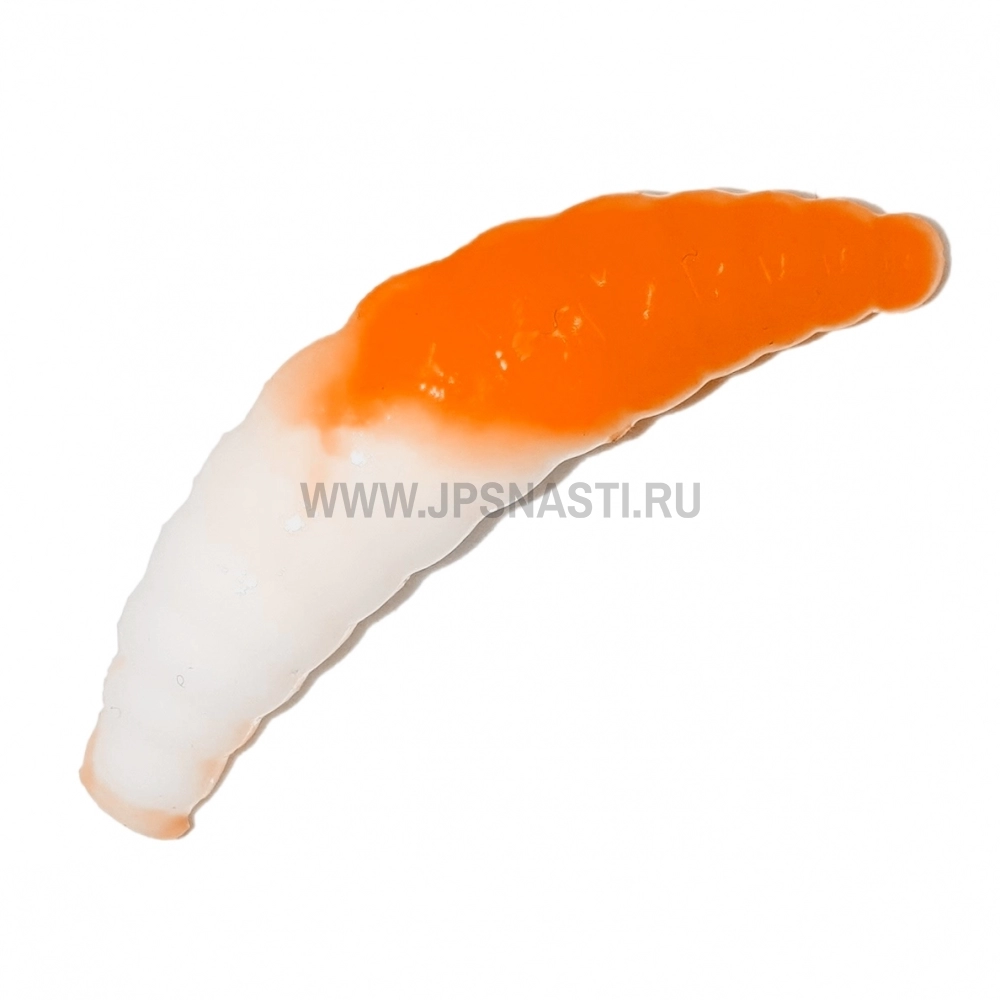 Силиконовые приманки Cool Place Maggot Stretch, белый/оранжевый, сыр