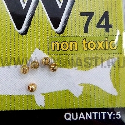 Вольфрамовая головка OnlySpin Trout, 2.5 мм, золотой