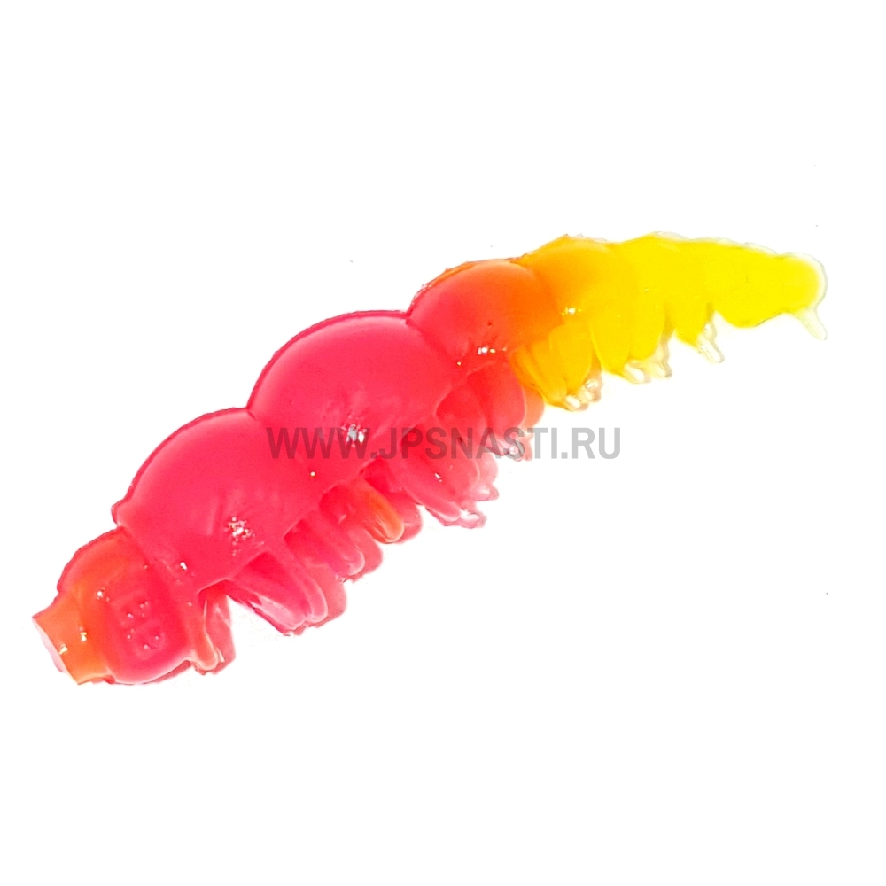 Силиконовые приманки Boroda Baits Larva Double Color, ярко-розовый/лимон, сыр