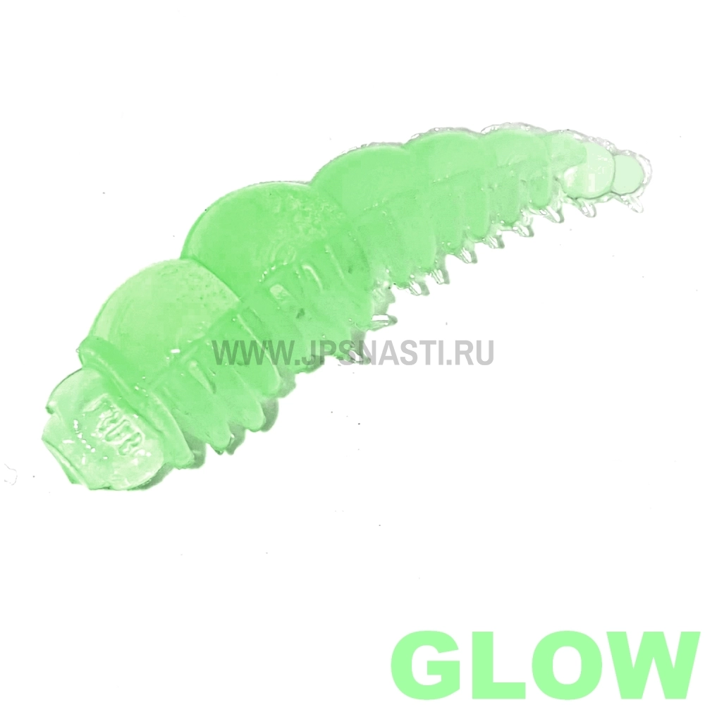Силиконовые приманки Boroda Baits Larva, glow зеленый, сыр