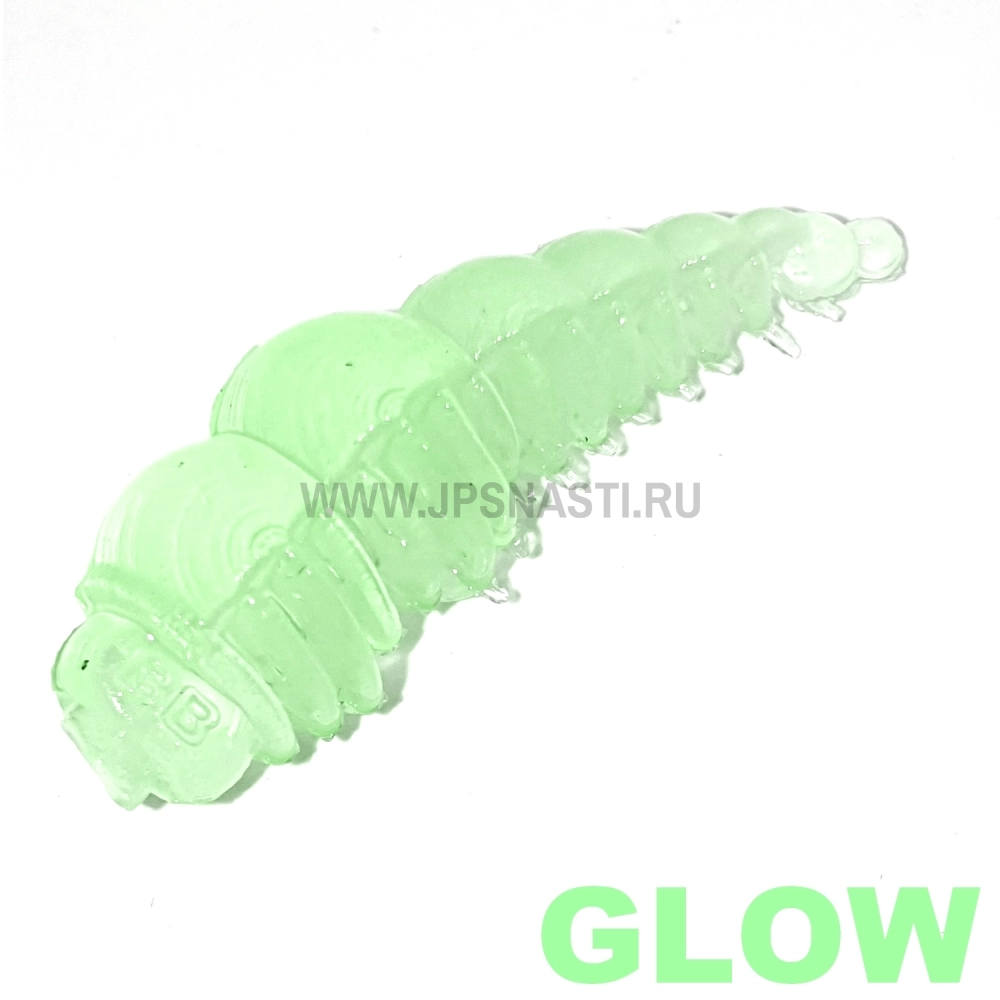 Силиконовые приманки Boroda Baits Larva XL, glow зеленый, сыр