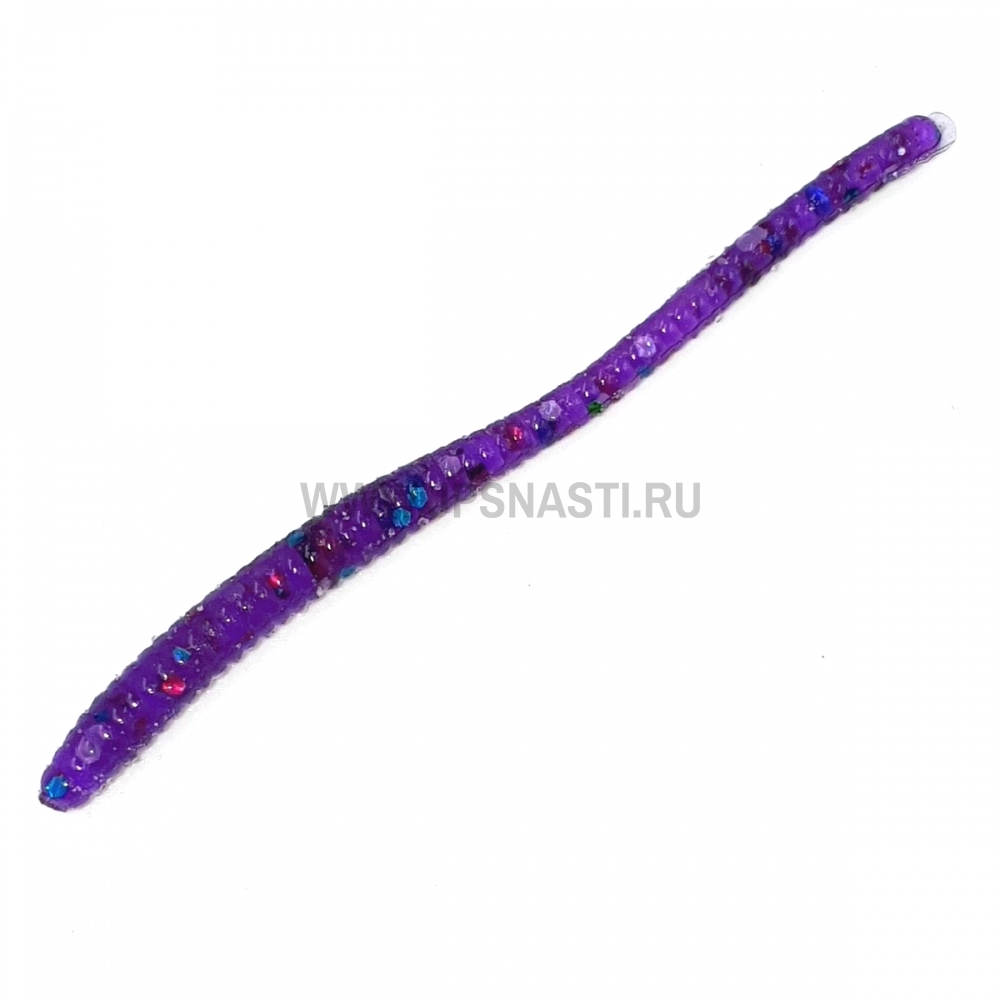 Силиконовые приманки MicroFishing Worm, 2.25 inch, креветка, #20 фиолетовый