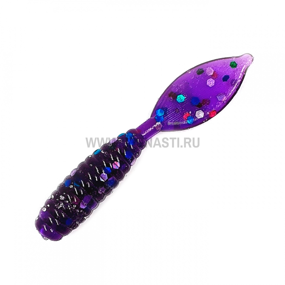 Силиконовые приманки MicroFishing Spade Tail, 1.5 inch, креветка, #20 фиолетовый