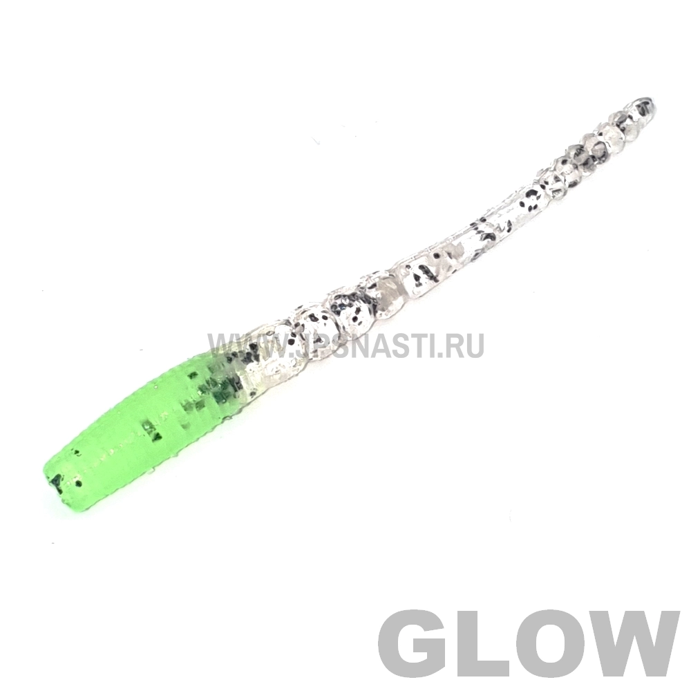 Силиконовые приманки MicroFishing Microworm, 1.78 inch, креветка, #52 зеленый прозрачный звезда