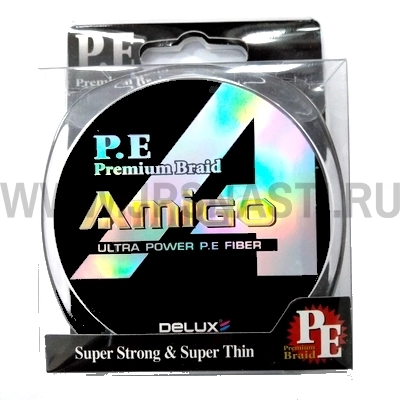 Плетеный шнур Amigo Premium Silver x6, #0.5, 150 м, белый