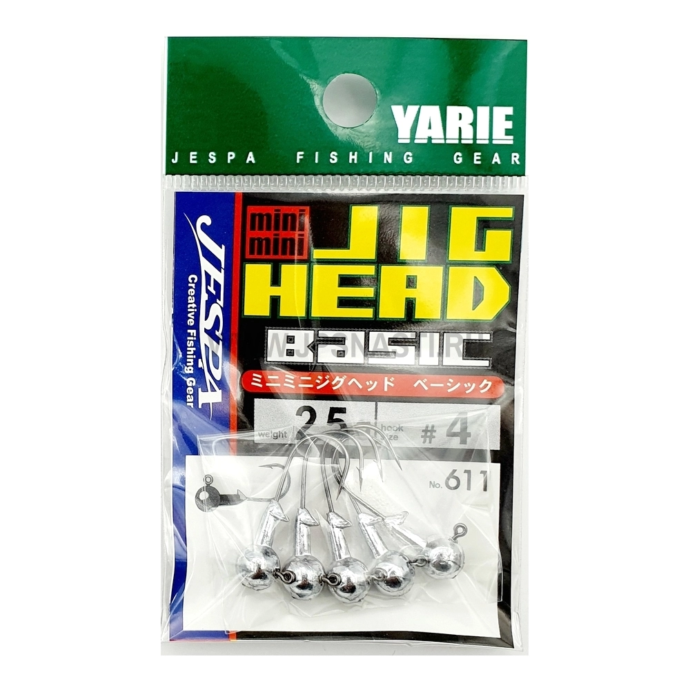 Джиг головки Yarie №611 Minimini Jig Head Basic, 2.5 гр, #4