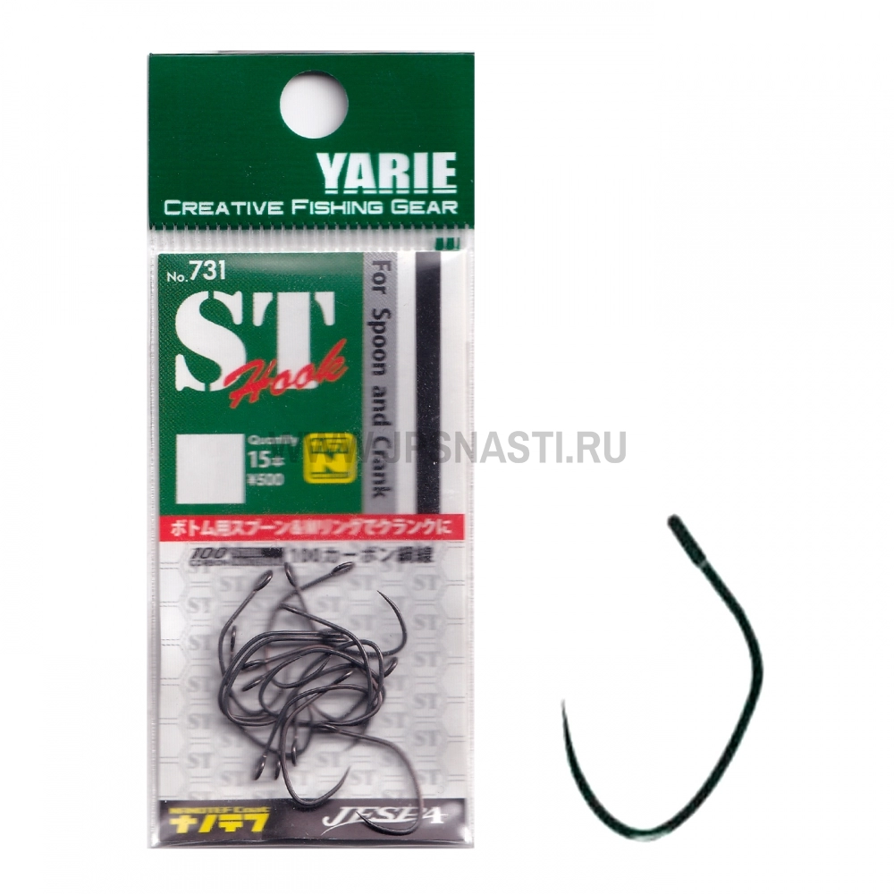 Крючки одинарные Yarie №731 ST Hook, Nanotef, #8