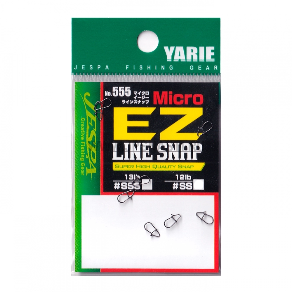 Застежки Yarie №555 Micro EZ Line Snap, #SS, 12 Lb