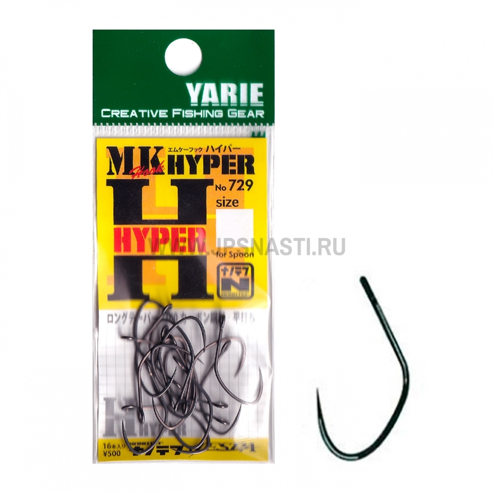 Крючки одинарные Yarie №729 MK Hook Hyper, #4