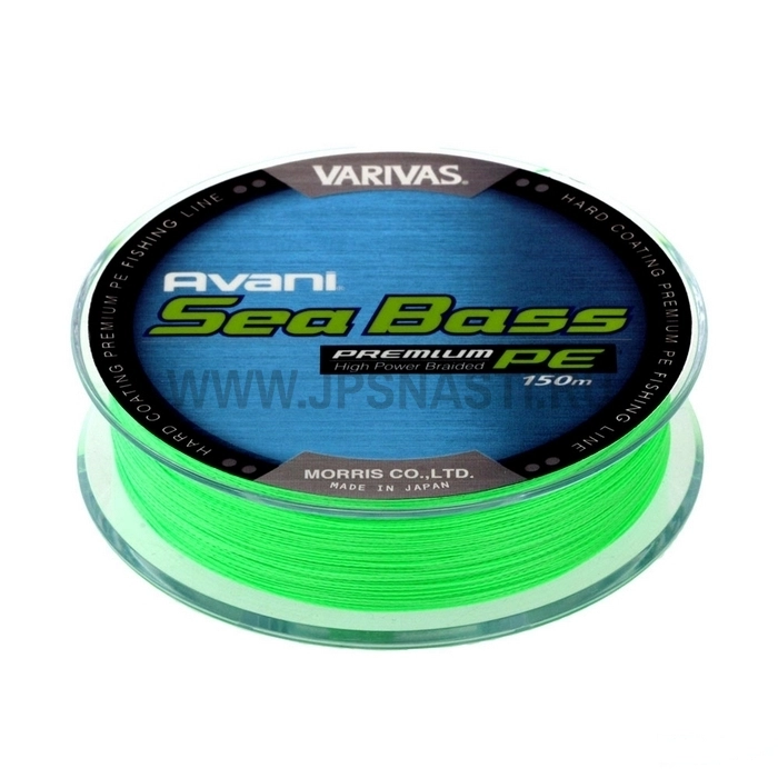 Плетеный шнур Varivas Avani Sea Bass Premium PE х4, #1.0, 150 м, зеленый