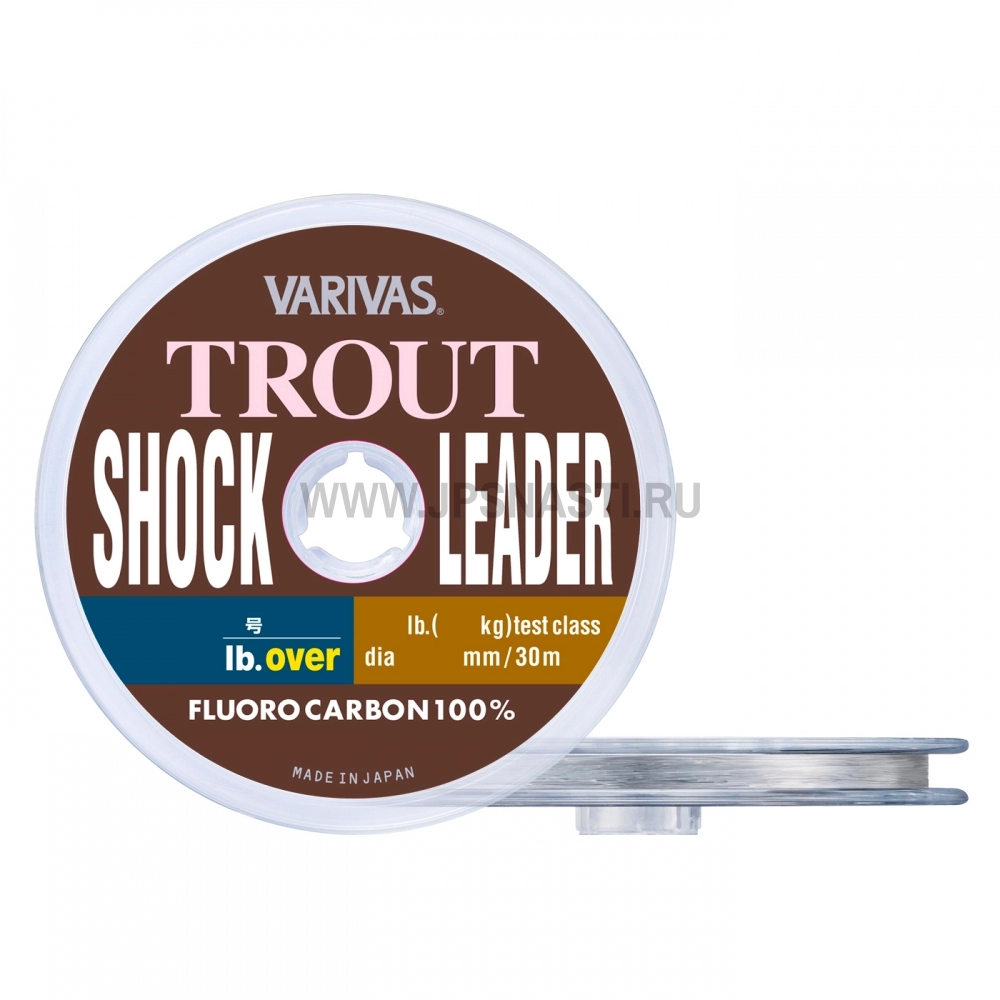 Шок лидер флюорокарбоновый Varivas Trout Shock Leader, #2.5, 30 м