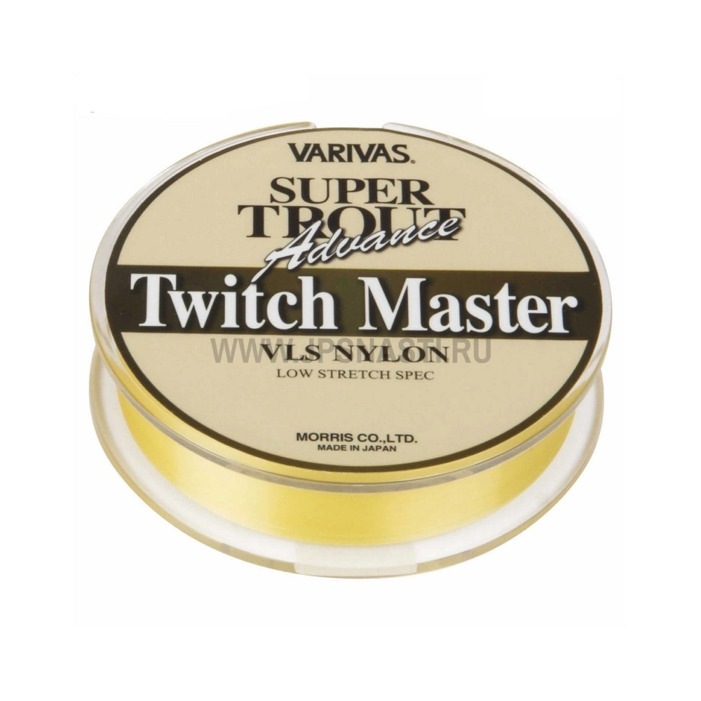 Монофильная леска Varivas Super Trout Advance Twitch Master Vls, #0.6, 3 Lb, 100 м, Золотистый