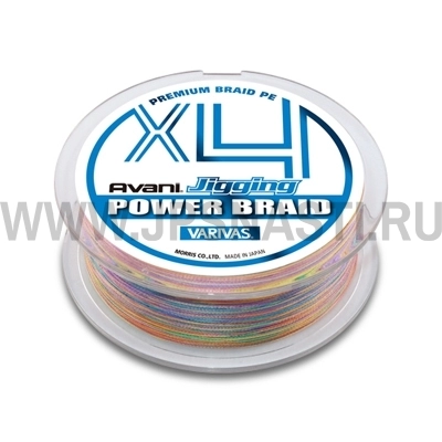 Плетеный шнур Varivas Avani Jigging Power Braid PE х4, #0.6, 200 м, многоцветный
