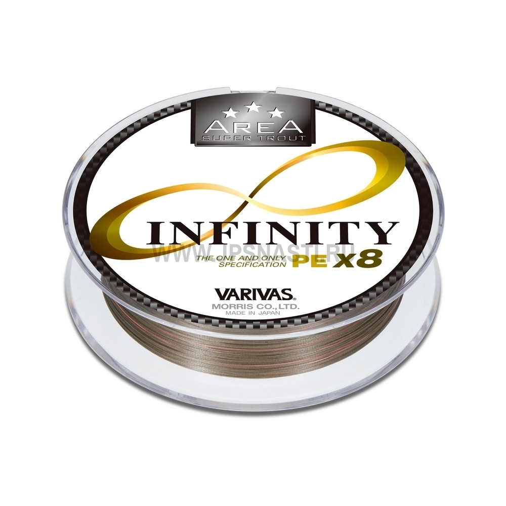 Плетеный шнур Varivas Super Trout Area Infinity PE х8, #0.2, 75 м, многоцветный