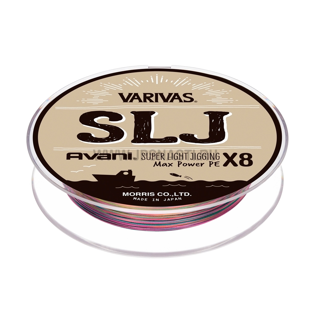 Плетеный шнур Varivas Avani SLJ Max Power PE x8, #0.6, 150 м, многоцветный
