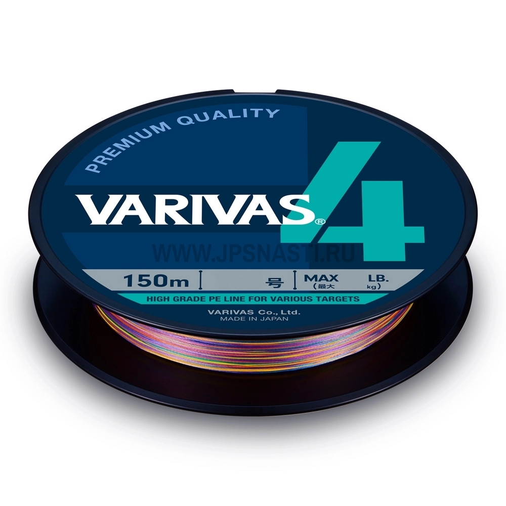 Плетеный шнур Varivas 4 Stripe Marking Edition, #0.6, 150 м, Многоцветный