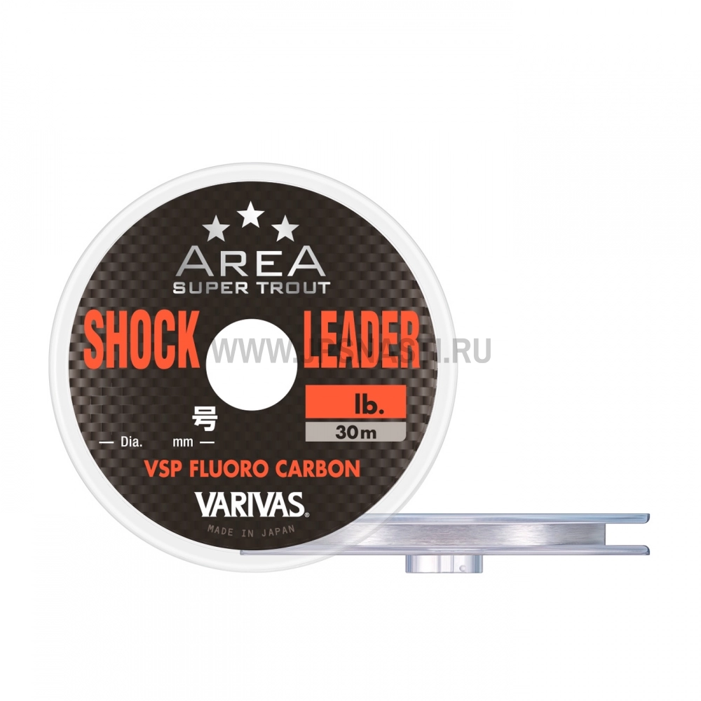 Шок лидер флюорокарбоновый Varivas Master Limited Shock Leader VSP Fluoro, #1, 5 Lb, 30 м