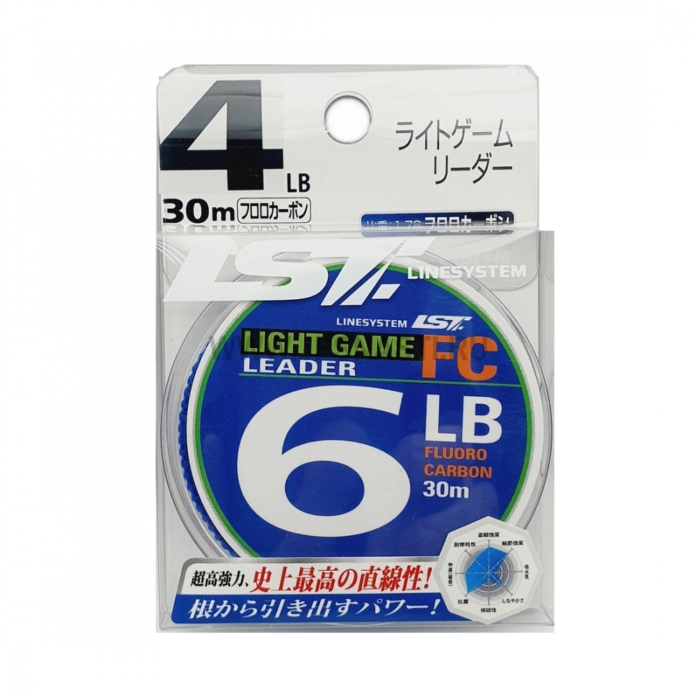 Шок лидер флюорокарбоновый LineSystem Light Game Leader, #1, 4 Lb, 30 м, прозрачный