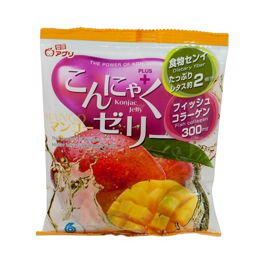 Японское желе Конняку Yukiguni, манго, с коллагеном,118 гр