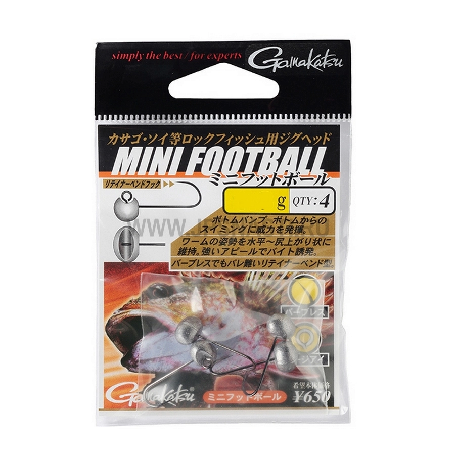 Джиг головки Gamakatsu Mini Football, 0.9 г, #5