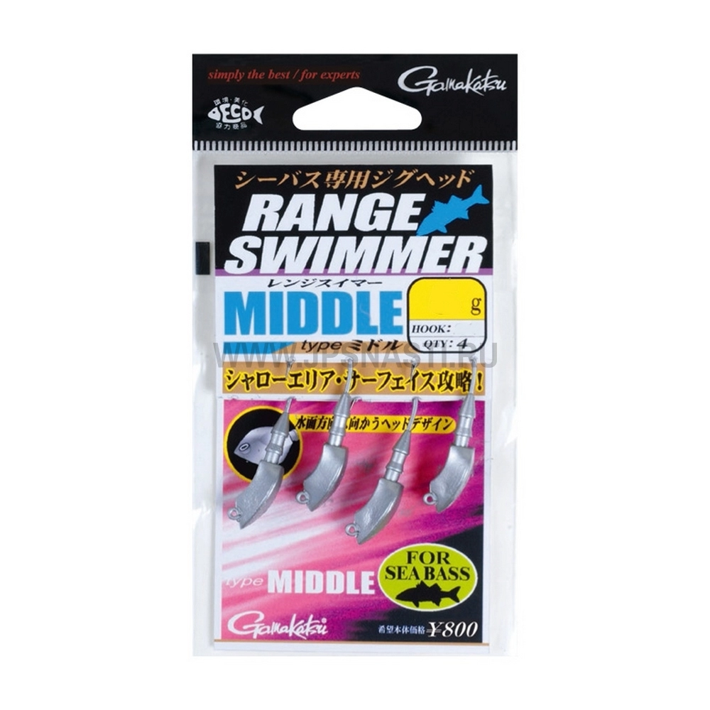 Джиг головки Gamakatsu Range Swimmer, Middle, 3 г, #2/0