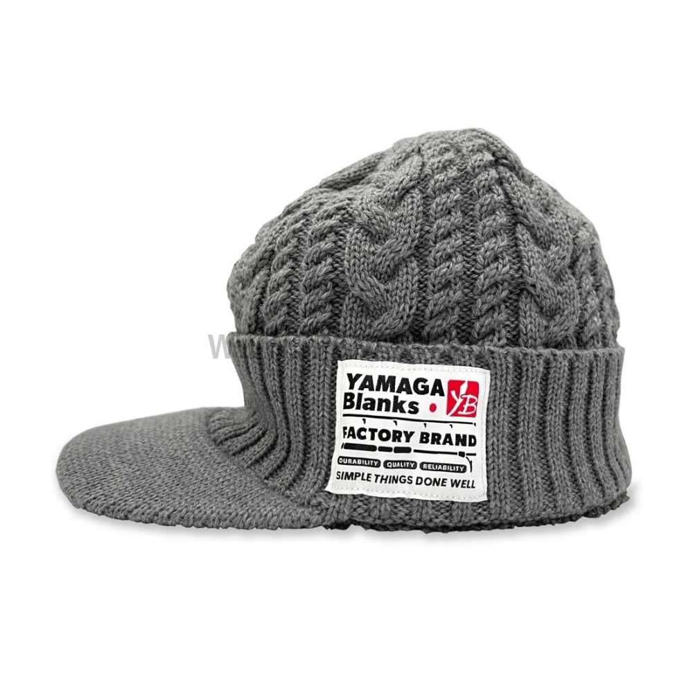 Утепленная шапка с козырьком Yamaga Blanks Knit Cap, Grey