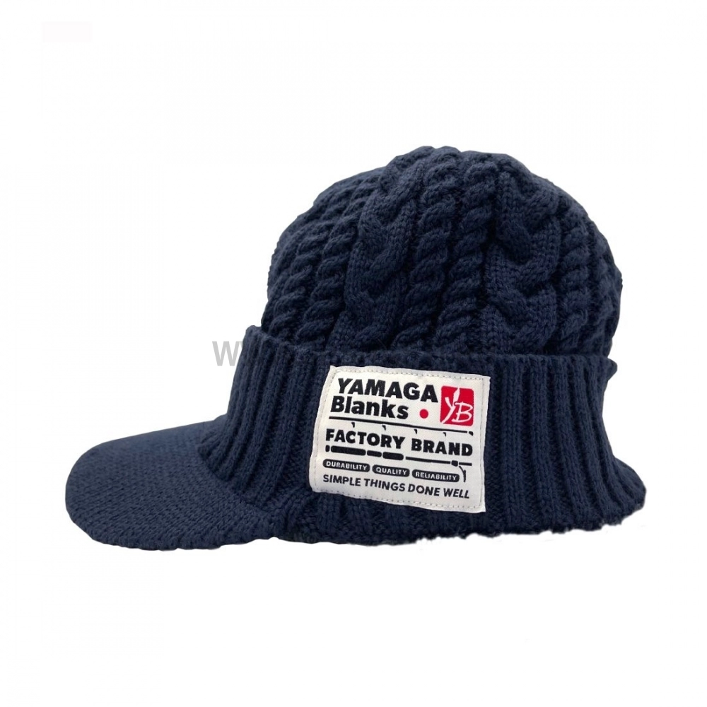 Утепленная шапка с козырьком Yamaga Blanks Knit Cap, Navy