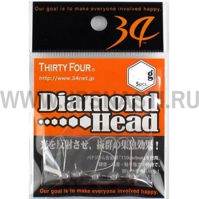 Джиг головки Thirty34Four Diamond Head, 0.6 гр