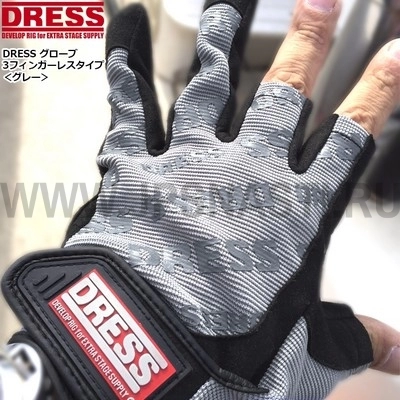 Перчатки без 3-х пальцев Dress Gloves 3 Fingerless, размер LL, серый